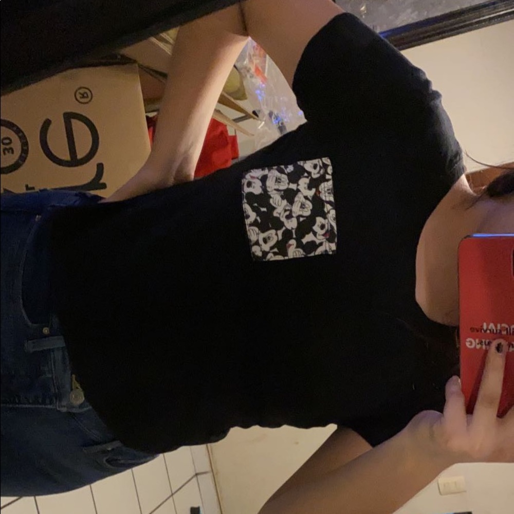 Mickey mouse pocket crop top